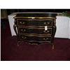 Image 1 : BLACK & GOLD HAND PAINTED FRENCH STYLE CHEST