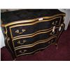 Image 2 : BLACK & GOLD HAND PAINTED FRENCH STYLE CHEST