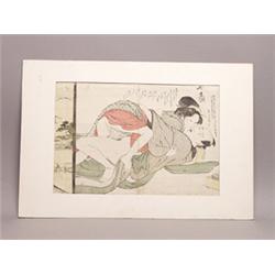 19th C. Japanese Erotic Wood Block