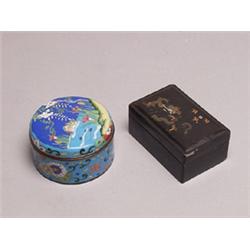 19th C. Cloissone & Lacquer Boxes