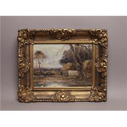 19th C. Impressionist Oil on Canvas