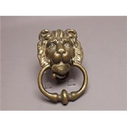 Antique Lions Head Bras Door Knocker