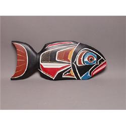 Bill Wilson Kwakiutl Dog-Salmon Plaque