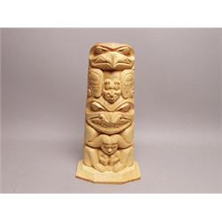 Superb Carved Yellow Cedar Totem