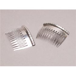 Pair of Hallmarked Sterling Silver Hair Combs