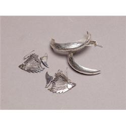 Two Pair Sterling Silver Earrings