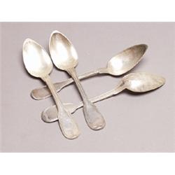 Four Early 19th C. Silver Large Spoons C.1820