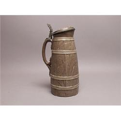 19th C. German Pewter Mounted Stein