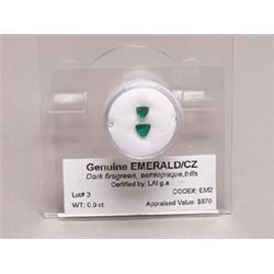 Emerald & CZ 0.9 CT