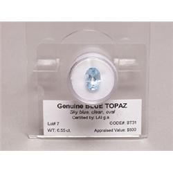 Blue Topaz 6.55 CT