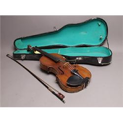 German C 1900 Violin with Bow