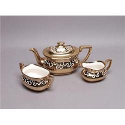 English Copper Lustre Three PIece Set