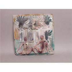 Rare Cenedese Glass Plaque Designed  By N. Martinuzzi