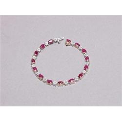 14K Bracelet Set With Rubies & Diamonds