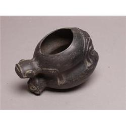 Pre-Columbian Peruvian Black Ware Chimu Pot C. 1200 AD