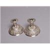 Pair of Mexican Sterling Candlesticks Signed Furado Sterling