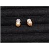 18K White Gold Earrings Set With Large Pearls