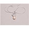 18K White Gold Pendant Set With One Large Pearl