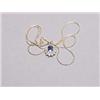 14K Gold Pendant Set With Ceycon Sapphire &  Diamonds
