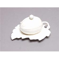 Covered White Edgewood Dish