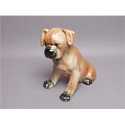 Vintage Painted Porcelain Boxer Puppy Marked Japan
