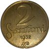 Image 3 : Latvia 1932 1 & 2 Santims Proof Pair - NGC PF66RB,PF65RB