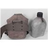 Image 2 : WWII U.S. ARMY WEB BELT AND CANTEEN W/ CANVAS COVER