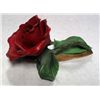 Image 7 : Lot of 2 pcs. Capodimonte Rose "American Beauty" and Franklin Mint ,