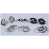 Image 1 : 6-PAIR MONET SILVER TONED CLIP ON EARRINGS