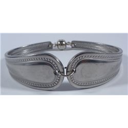 Bracelet made from Vintage Silver Plate silver ware, magnetic closure. EZ ON!!