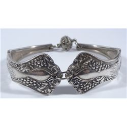Bracelet made from Vintage Silver Plate silver ware, Magnetic closure, EZ on!!
