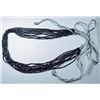 Image 1 : MULTI STRAND NECKLACE WITH TIE BACK. APPROAXIMATLEY 9 1/2" IN LENGTH BUT CAN BE