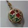 Image 3 : Bucherer Ladies Vintage Watch pendant on chain with flowers - Swiss