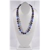 Image 2 : LOT OF 2 - BLUE/PURPLE MULTI BEAD NECKLACE &  BLUE/PURPLE RHINESTONE EARRINGS.
