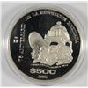 Image 1 : 1985 MEXICO ONE OUNCE .999 SILVER $500.00  FACE VALUE, LOOKS PROOF