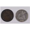 Image 1 : 1854 & 1886 Seated Dimes AVG Cerc