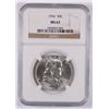 Image 1 : 1956 Franklin Half Dollar NGC MS63