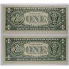 Image 2 : 1974&1977 Federal Reserve Notes With the same radar numbers very rare CU's