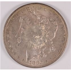1880-O MORGAN SILVER DOLLAR, MS-63 TONED