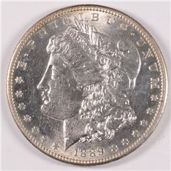 1889-S MORGAN SILVER DOLLAR, MS-64 WHITE  SEMI-KEY