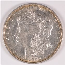 1892 MORGAN SILVER DOLLAR, AU-53