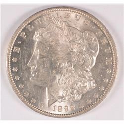 1892-O MORGAN SILVER DOLLAR, MS-63  WHITE!