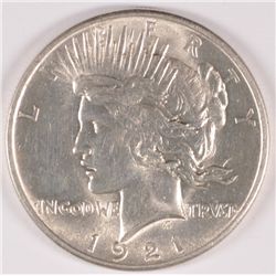 1921 PEACE SILVER DOLLAR, MS-63+  WHITE!