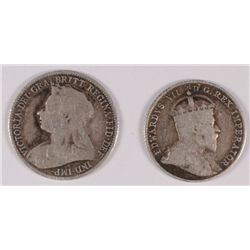1895 AND 1907 CANADIAN DIMES