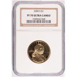 2000-S SACAGAWEA DOLLAR, NGC PROOF-70 ULTRA CAMEO