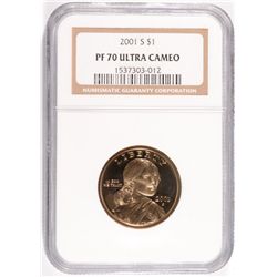 2001-S SACAGAWEA DOLLAR, NGC PROOF-70 ULTRA CAMEO