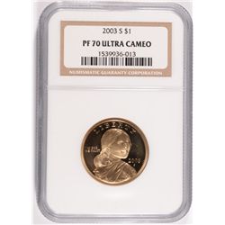 2003-S SACAGAWEA DOLLAR, NGC PROOF-70 ULTRA CAMEO