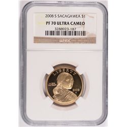 2008-S SACAGAWEA DOLLAR, NGC PROOF-70 ULTRA CAMEO