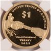 Image 2 : 2011-S SACAGAWEA DOLLAR ( WAMPANOAG TREATY )  NGC PROOF-70 ULTRA CAMEO