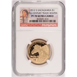 2012-S SACAGAWEA DOLLAR ( 17Th CENTURY TRADE ROUTES )  NGC PROOF-70 ULTRA CAMEO